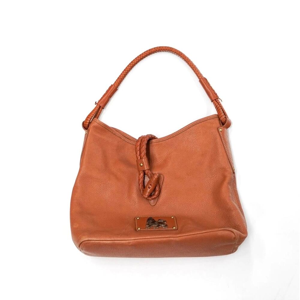 MCM Vintage Brown Leather Braided Strap Hobo Bag - Picture 6 of 9